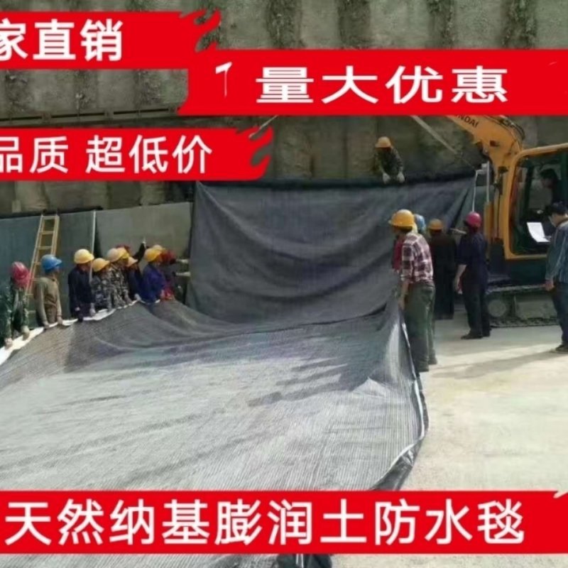 纳基膨润土防水毯景观湖垃圾填埋场环保防渗覆膜膨润土防水垫