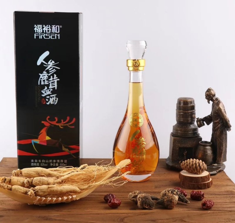 【包邮】人参鹿茸血酒人参酒500ml53度高度
