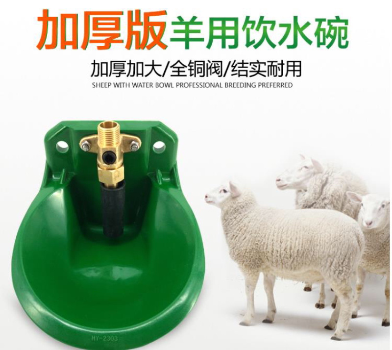 羊用饮水碗饮水槽铜阀自动饮水喝水器加厚牛羊饮水碗