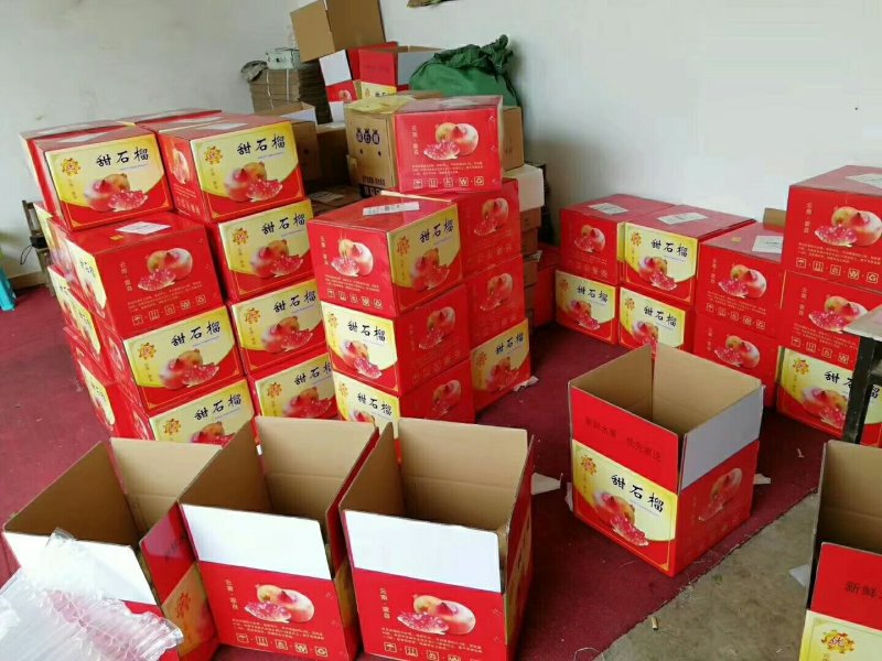 云南省蒙自市甜石榴振撼上市，果大甜而子软
