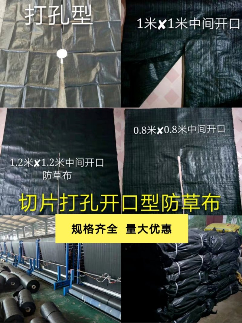 打孔防草布园艺地布除草保湿透气透水抗爆晒无毒气促高产