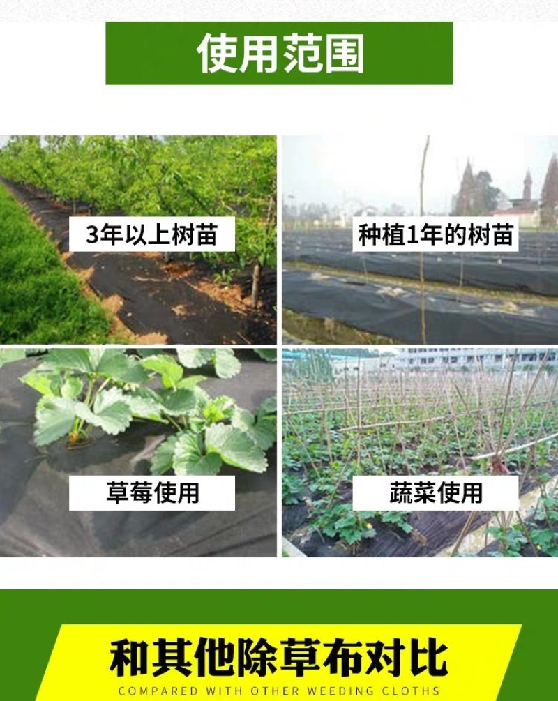 果园防草除草地布盖草布遮草布保用五年保湿透气透水