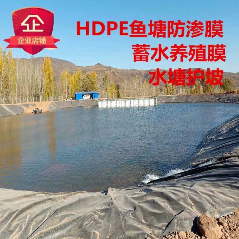 加厚防渗膜HDPE土工膜鱼塘膜鱼池蓄水池藕池垃圾填埋场