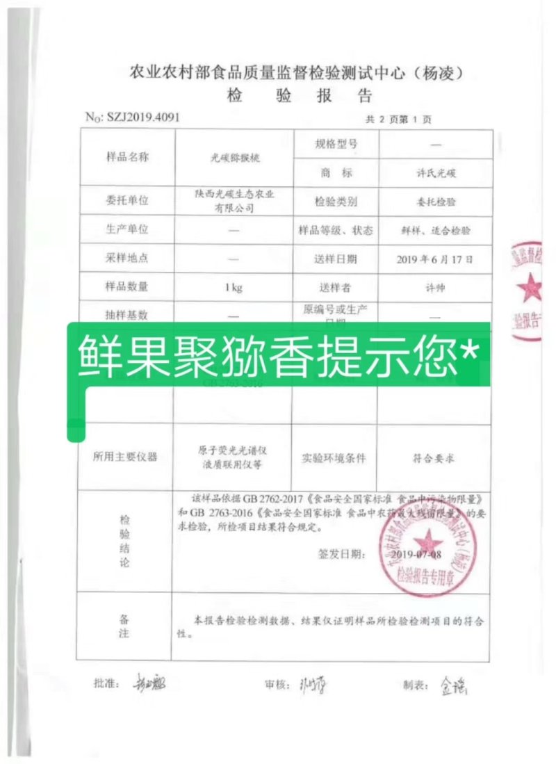 徐香（绿肉）年发现的新芽变原生态猕猴桃一件包邮