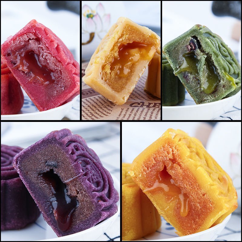 【中秋献礼】桃山皮流心月饼日式爆浆饼散装正品保证多口味可