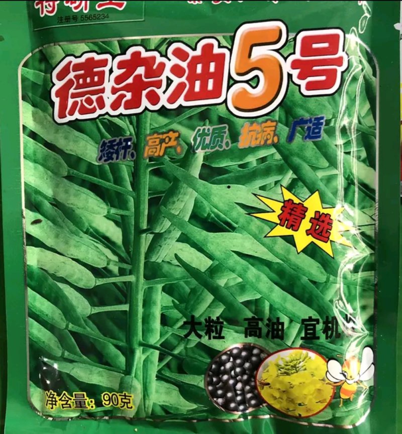 德杂油5号油菜种子矮杆高产抗病高油大粒原装80克