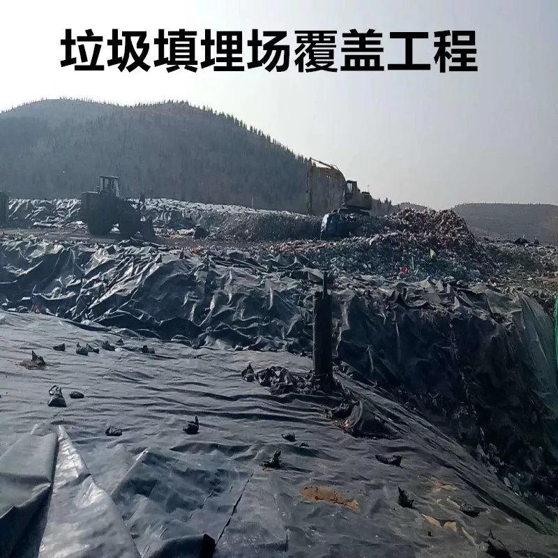 加厚防渗膜HDPE土工膜鱼塘膜藕池蓄水池沼气池垃圾填埋厂