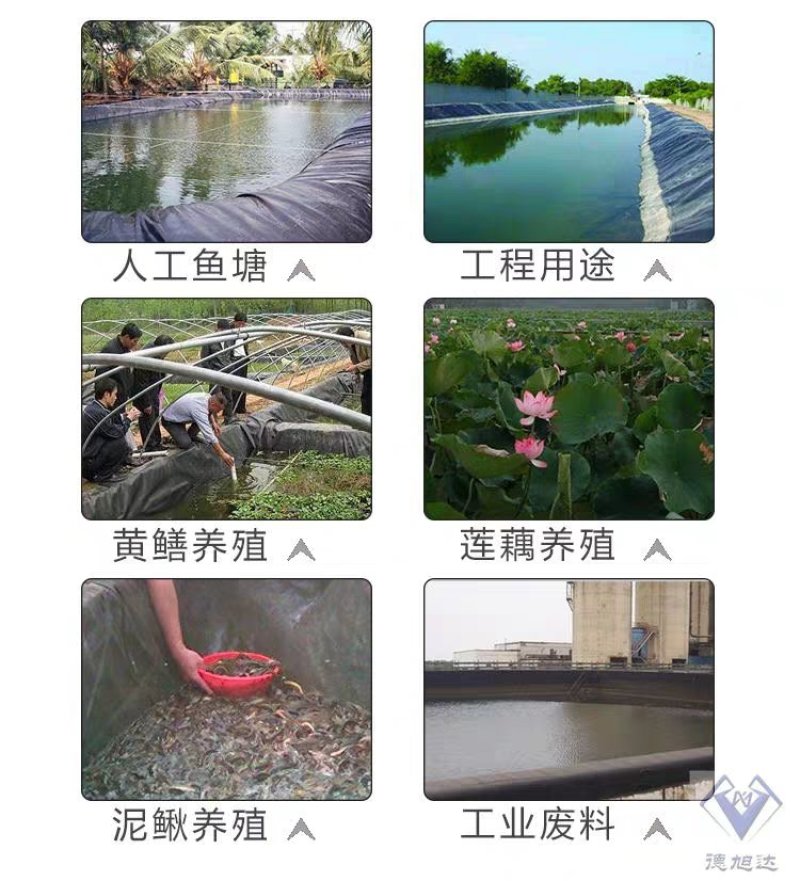 加厚防渗膜HDPE土工膜鱼塘膜藕池蓄水池沼气池垃圾填埋厂