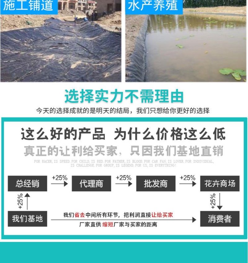 厂家土工膜防渗膜鱼塘藕池沼气池蓄水池垃圾填埋场专用防渗