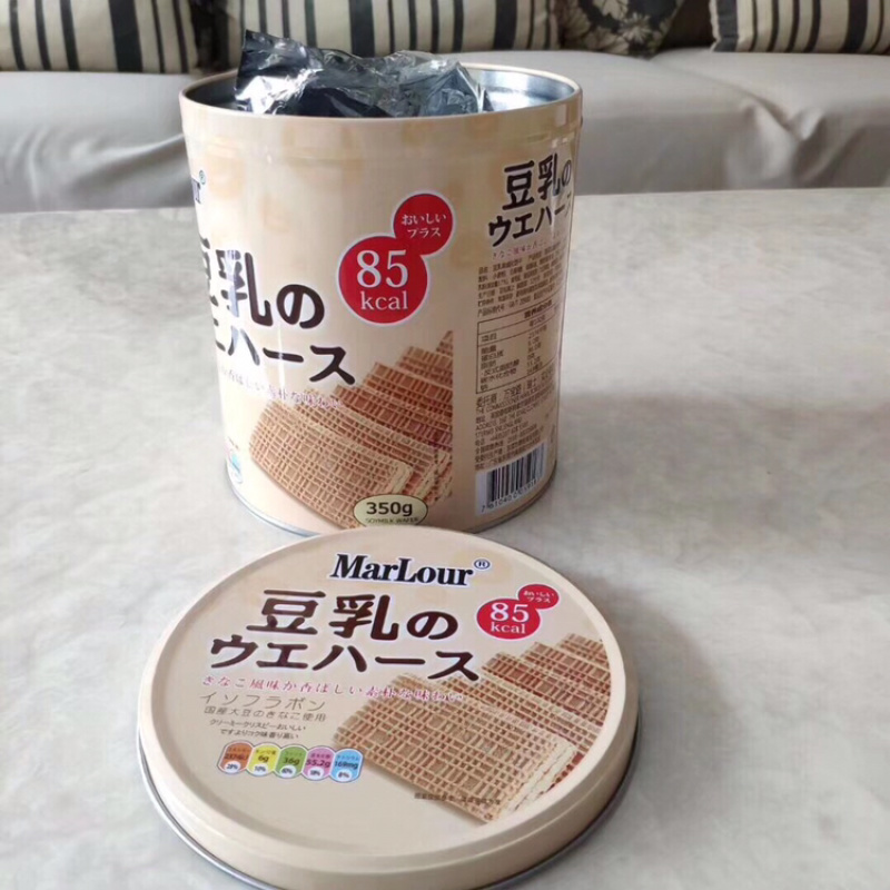 豆乳威化饼干350克/罐24元/罐，2罐包邮