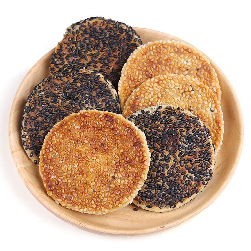湖北特产饼干黄石港饼芝麻馅饼传统糕点老式手工饼薄脆零食点