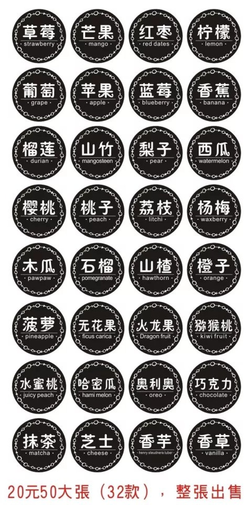 水果贴纸