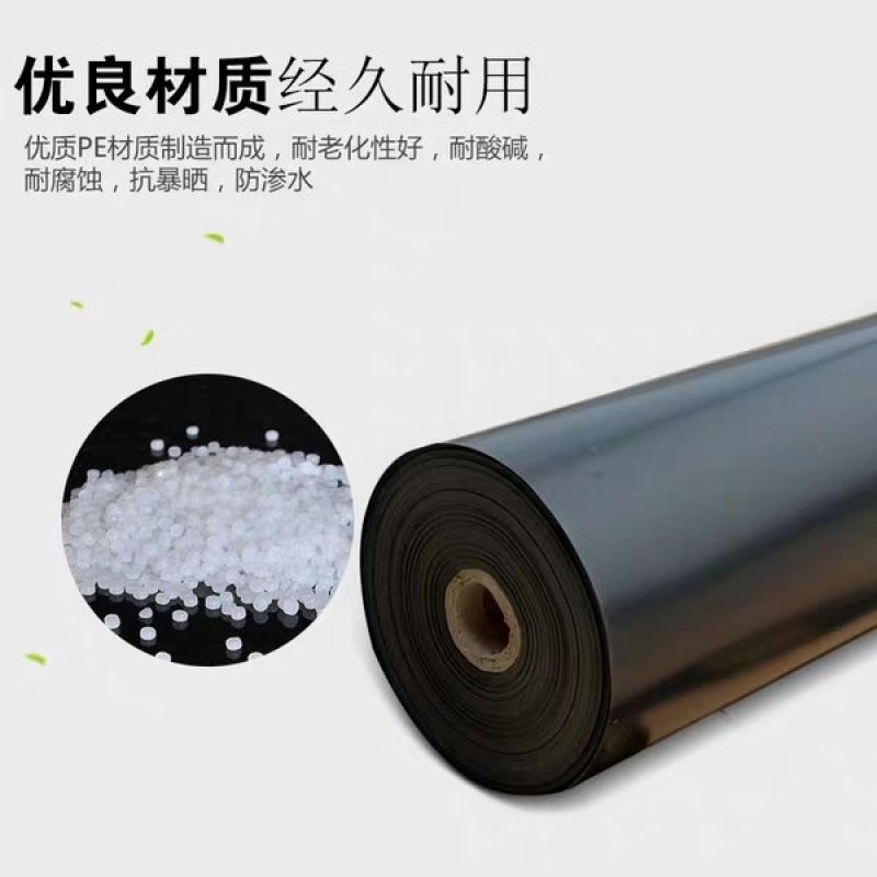 黑色防渗膜鱼塘防渗膜土工膜防漏水池塘防水布鱼池专用塑料布