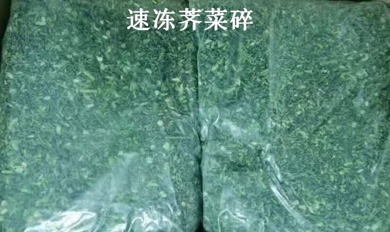 速冻荠菜碎，做馅包子饺子连锁店食品厂用，长期合作