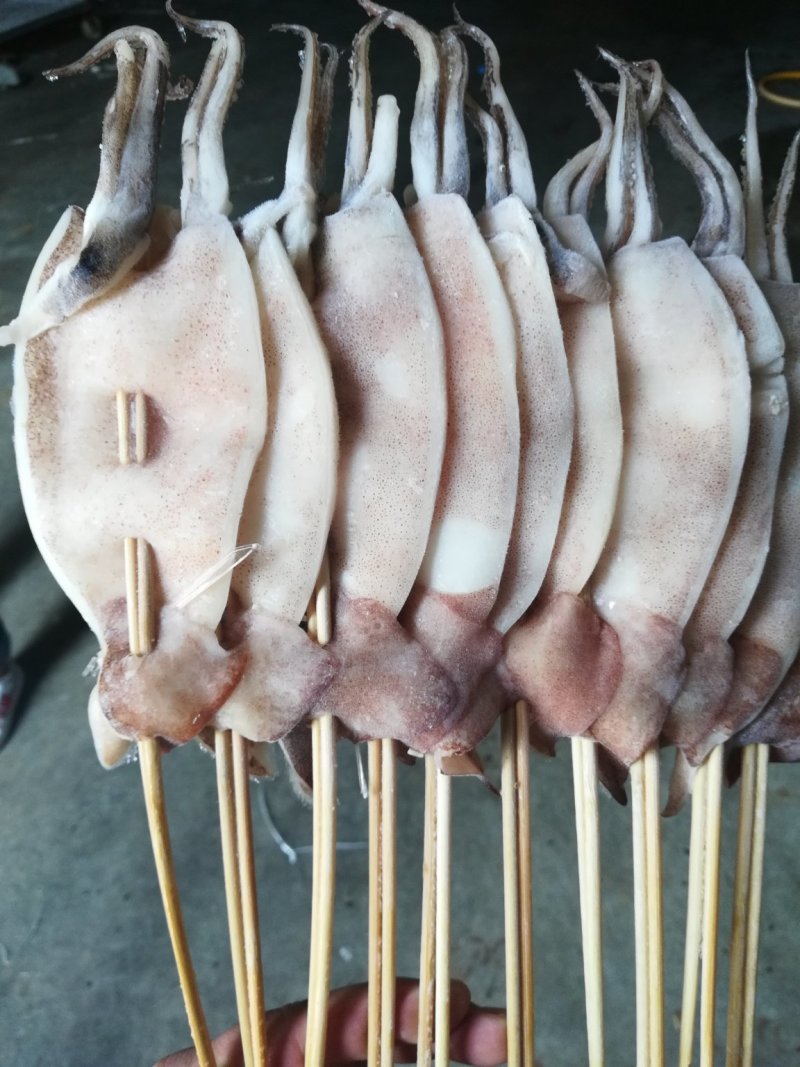 鱿鱼串，鱿鱼，鱿鱼板串，半切鱿鱼串鱿鱼须串
