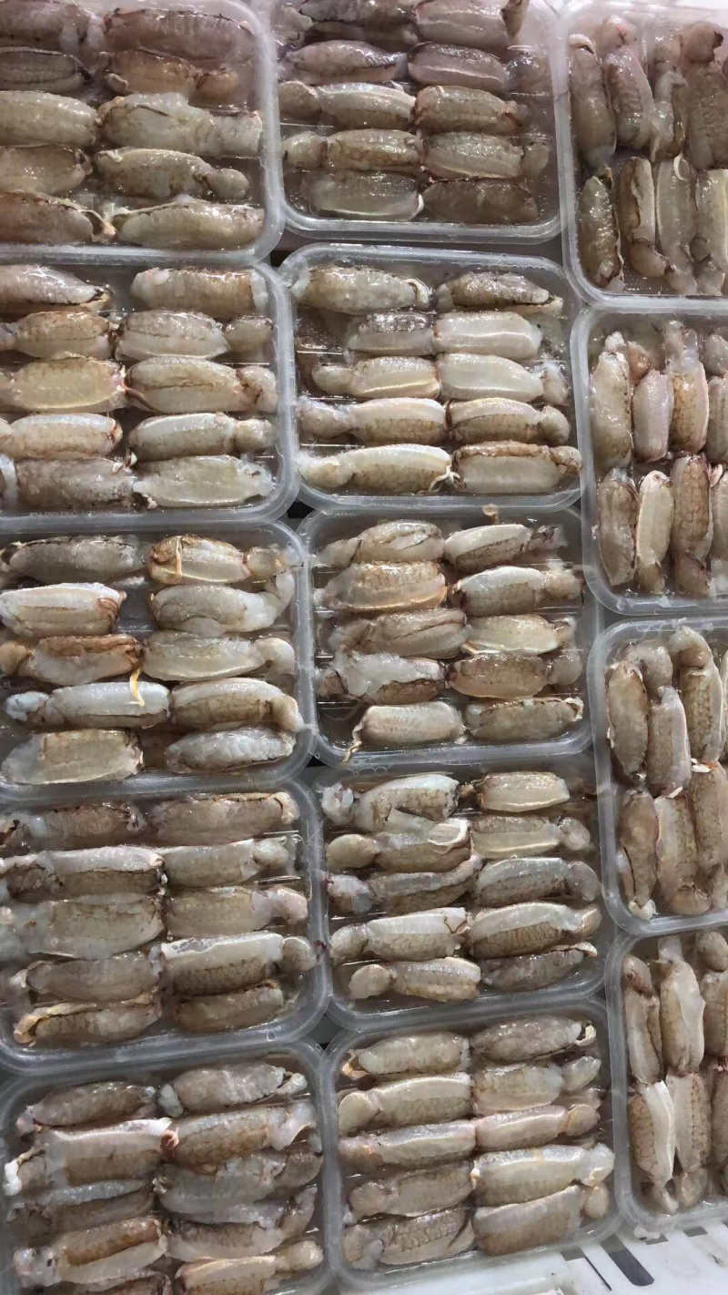 蟹脚肉不泡水不泡药现敲现冻