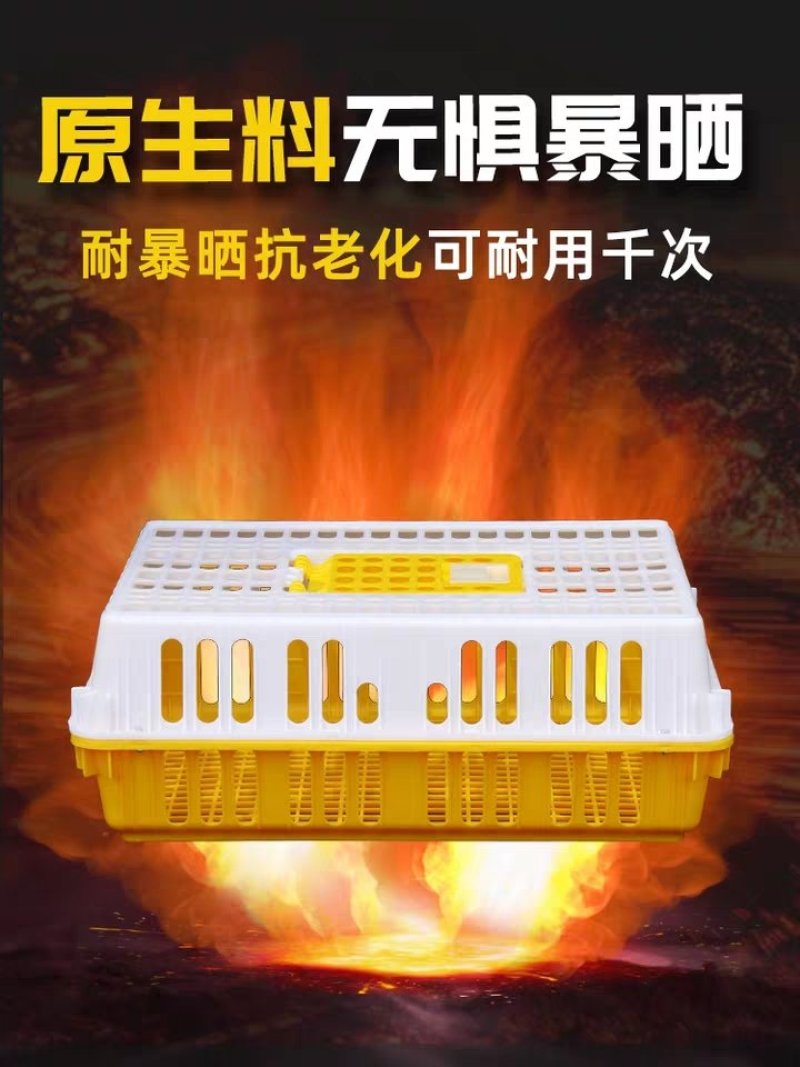鸡笼周转箱鸡用运输筐成鸡鸭鹅周转箱方形鸽兔用运输笼