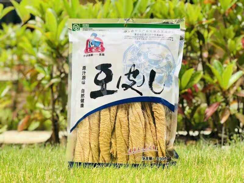 湖北恩施特产土家爱豆皮儿干货火锅配菜天然素食豆腐皮腐竹豆