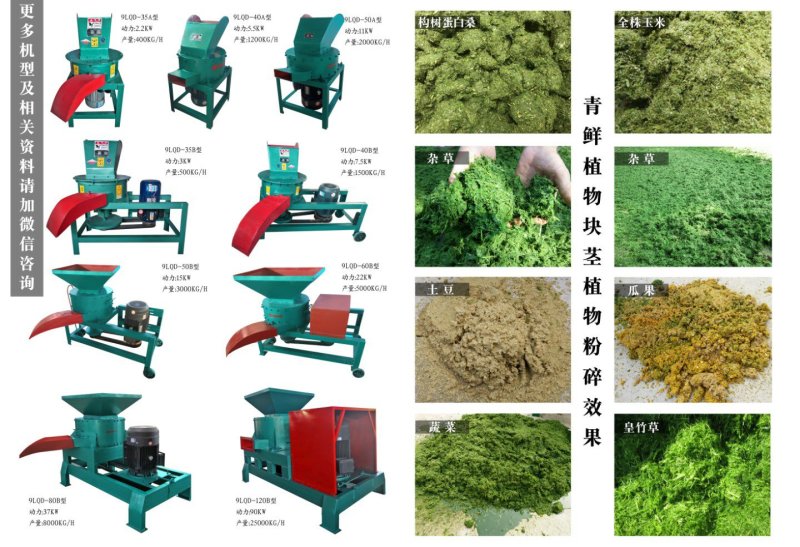 八鹰粉碎机新款青饲料打浆机块茎植物粉碎机厂家直销