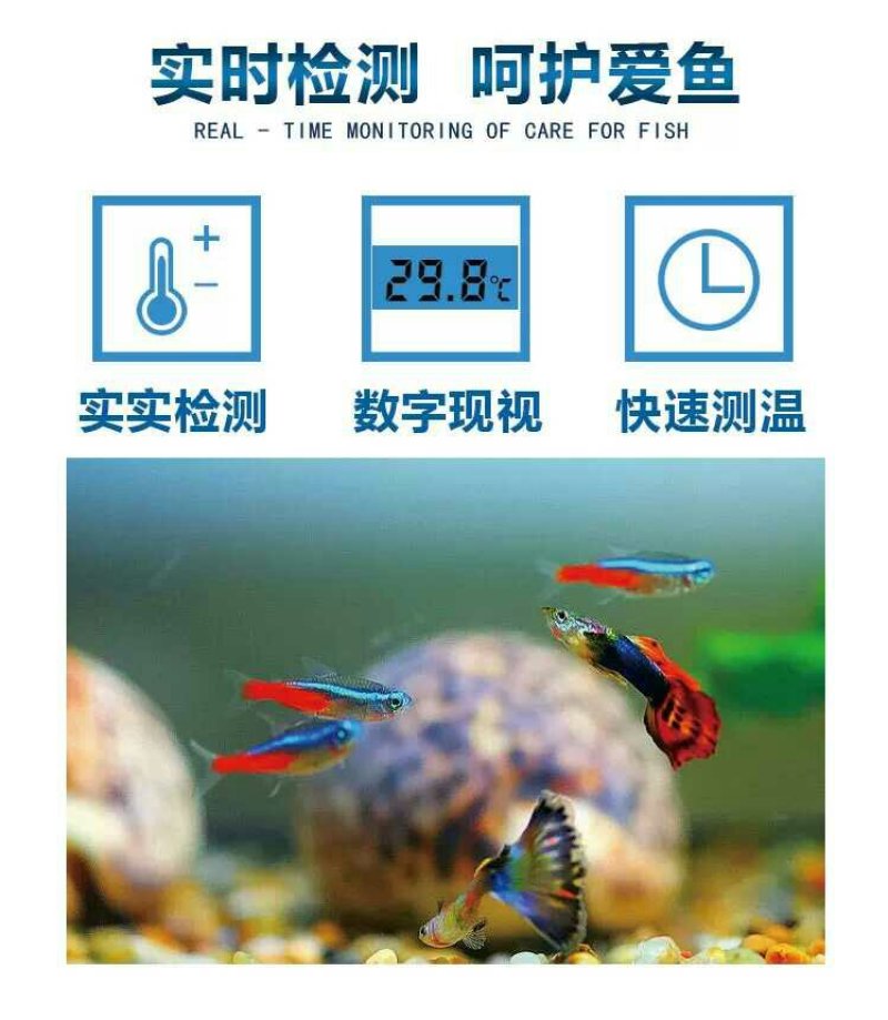水族温度计电子温度计数字显示温度计养鱼温度计空调热水