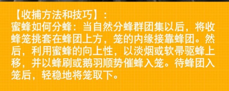 黑色收蜂笼捕蜂笼野外诱蜂招蜂笼子蜂具