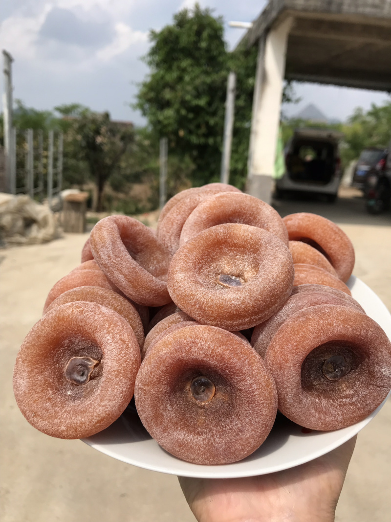2024新货包邮广西恭城农家糖心柿子饼圆饼边晒边卖