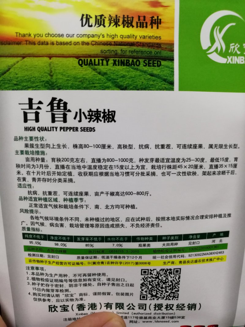 【精选】小黄辣椒抗性好抗重茬无限生长产量高品质好