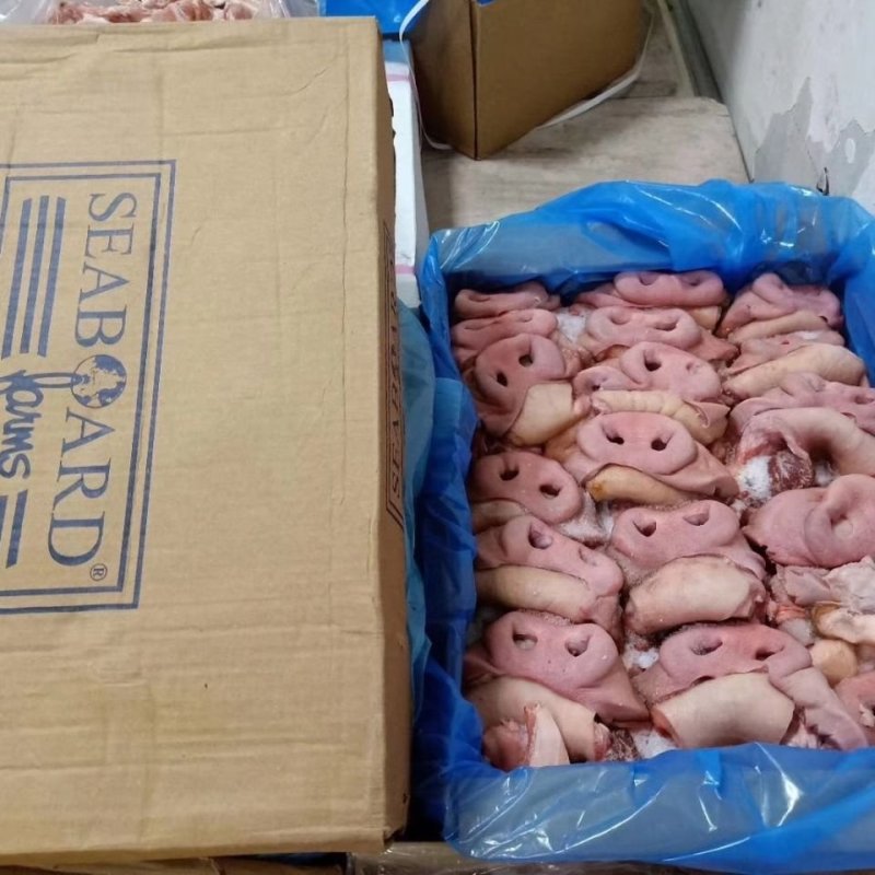 新鲜猪脸皮猪拱嘴猪鼻子猪脸一箱20斤饭店食堂卤菜食材