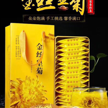 金丝皇菊礼盒装朵朵花饱满送人佳品菊花茶菊花花茶