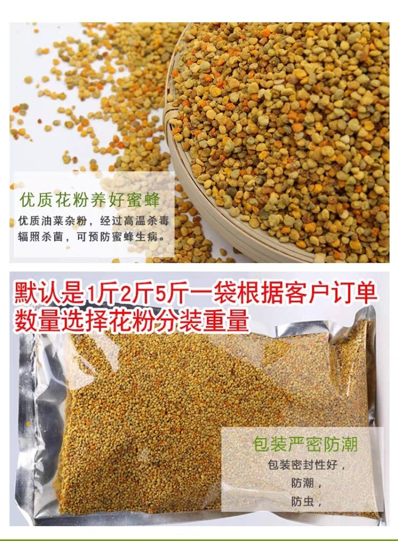 油菜花粉蜜蜂花粉饲料养蜂喂蜂代用花粉天然养蜂工具杂粉