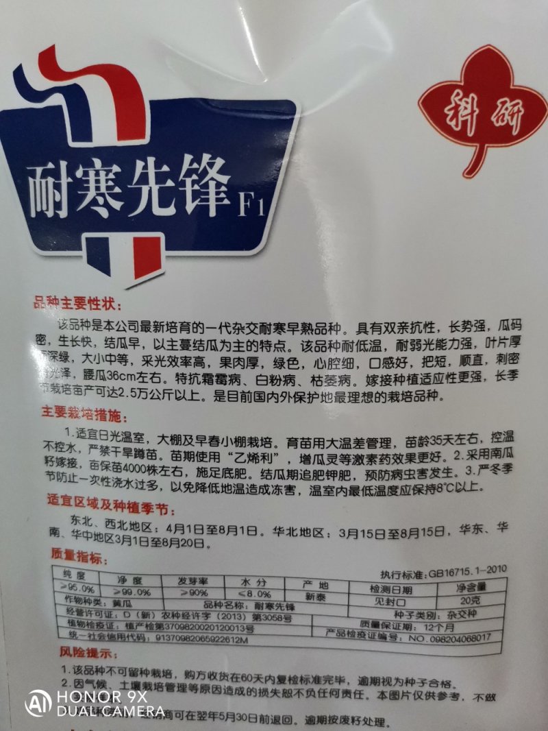 【耐寒先锋】杂交黄瓜种子耐低温耐弱光高产抗病大田基地用种
