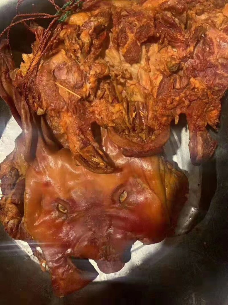 烟熏风干猪脸肉烟熏风干猪头肉
