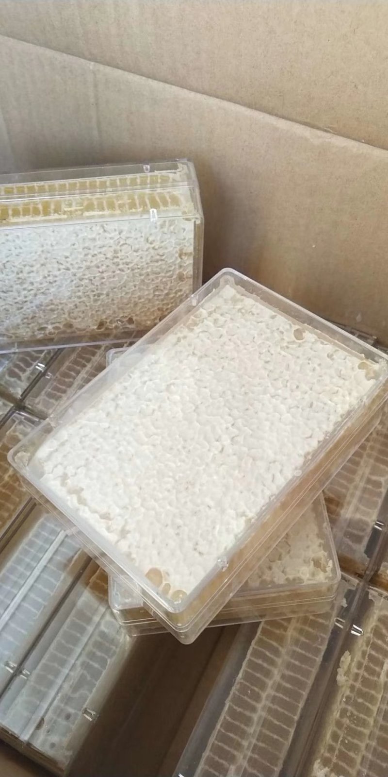 蜂巢蜜透明盒500克一盒蜂蜜荆条蜜批发