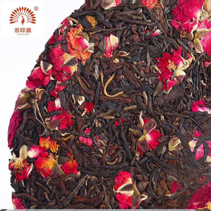 云南滇红玫瑰花茶200g/饼