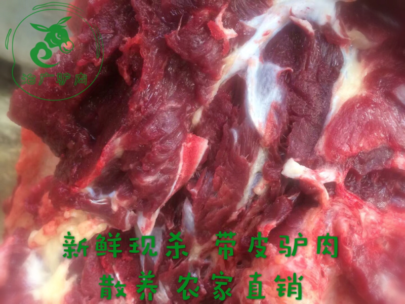 新鲜驴肉现杀驴肉带皮驴肉驴排骨肉驴散养农户产品