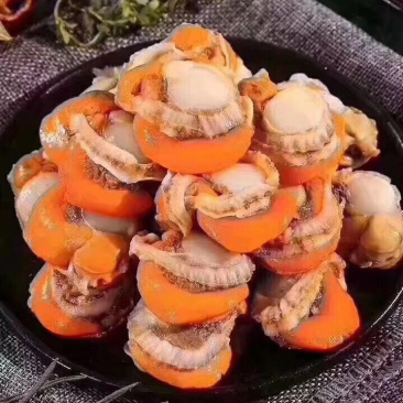 扇贝肉满黄新鲜现扒海鲜大个带膏带黄扇贝肉