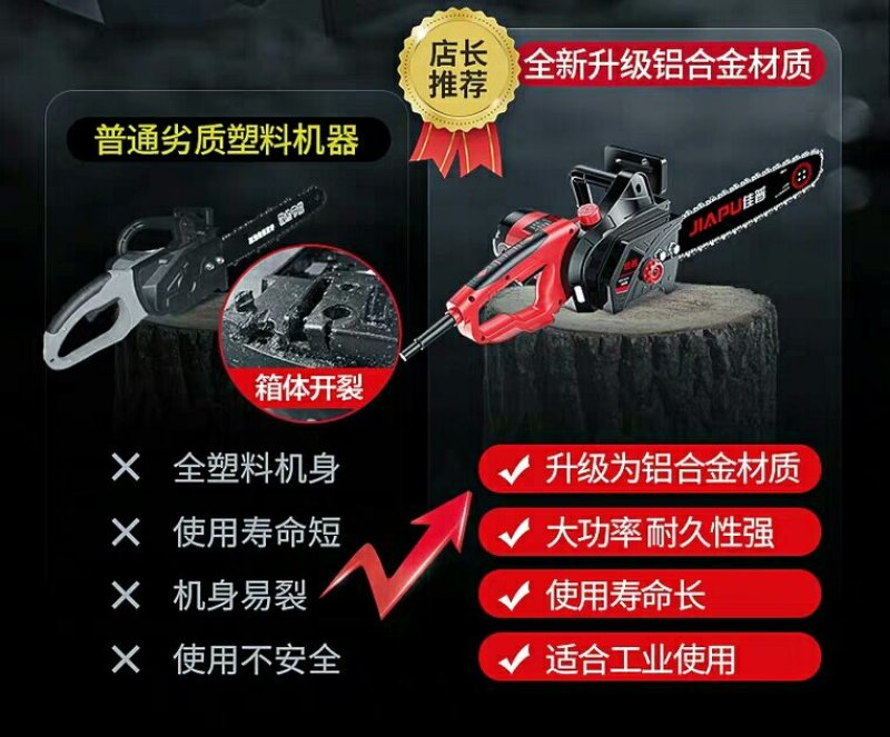 佳普电锯伐木锯家用电动锯小型锯子手持砍树锯树神器手提电链