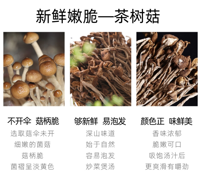 古田农家茶树菇干货茶薪菇