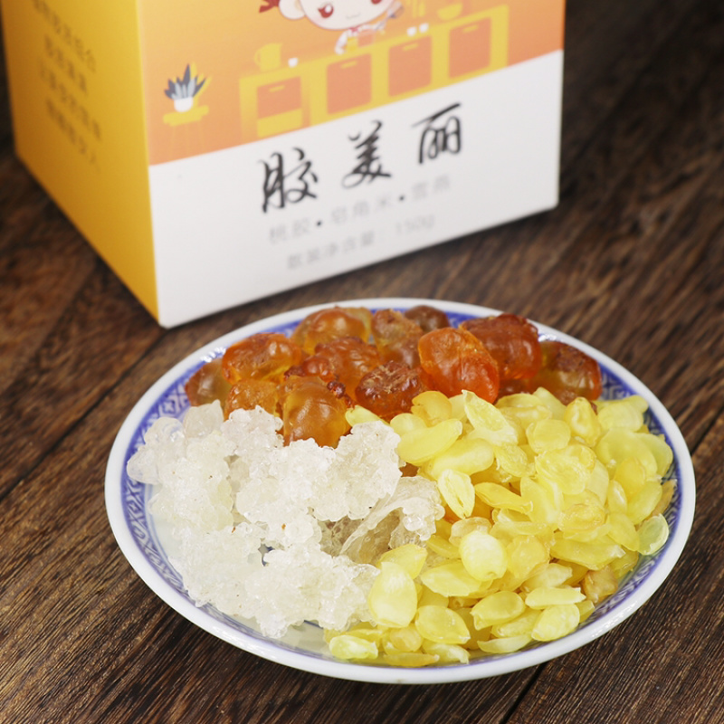 胶美丽桃胶皂角米雪燕组合可搭配银耳煮