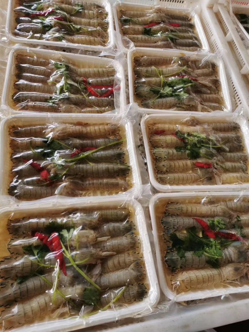 辽宁东港新鲜加工秘制盐皮皮虾