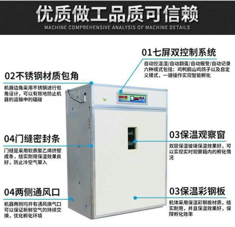 孵化机家用全自动小型鸡鸭鹅蛋孵蛋器880枚中大型致富孵化