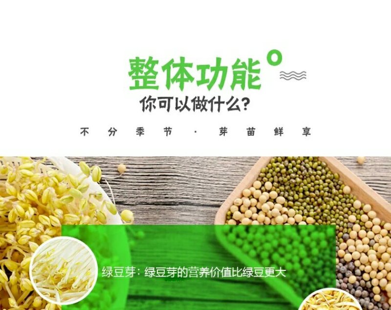 豆芽机家用全自动大容量发豆牙菜生绿豆芽黄豆芽花生芽罐盆神