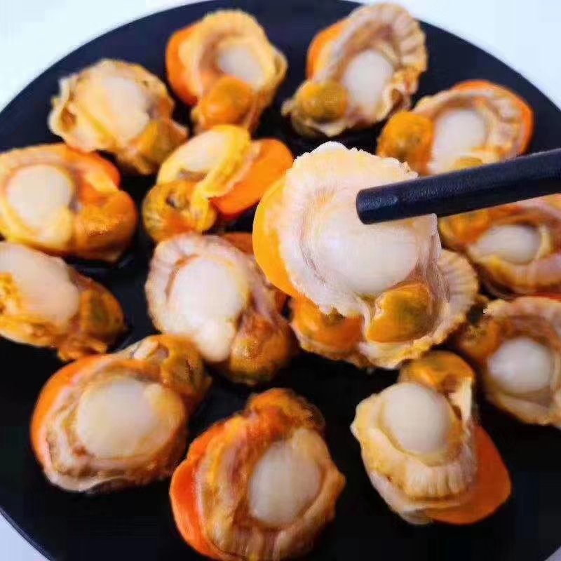 冷冻扇贝肉，带黄扇贝肉，质量请看图，
