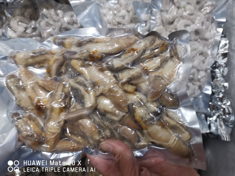 蛏王肉冷冻，新鲜现剥，现冻，无泥沙，个头发