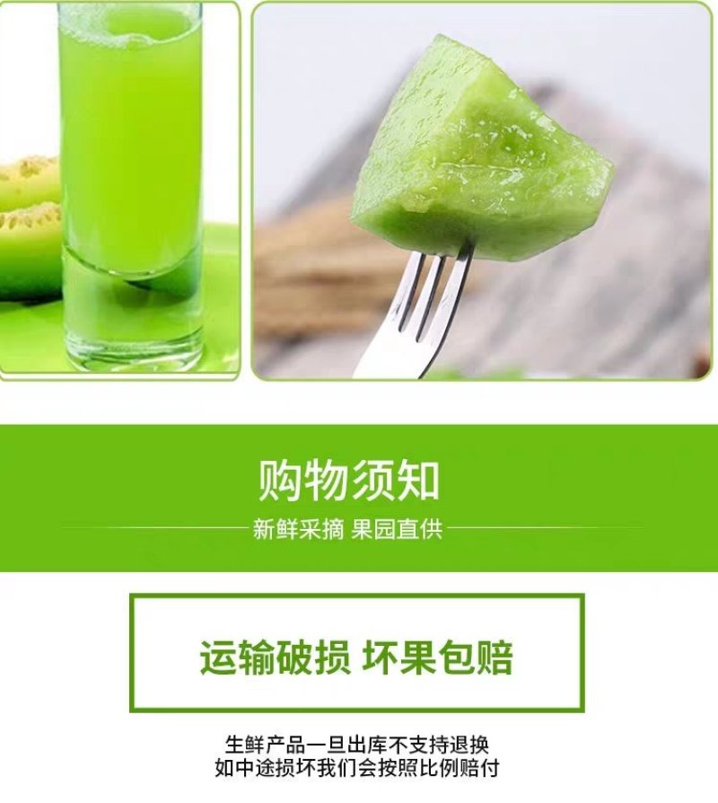 东北绿宝甜瓜绿宝石甜瓜5斤一件代发全国包邮