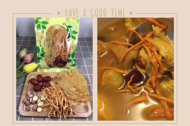 花胶虫草花炖乌鸡汤煲汤材料配料月子套餐孕妇滋补含鱼胶原蛋