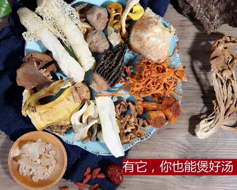 七珍菌汤包，珍稀食用菌菌汤包