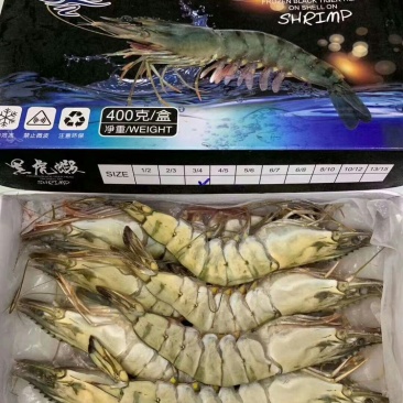 【一手货源】产地直销野生黑虎虾支持验货常年供货