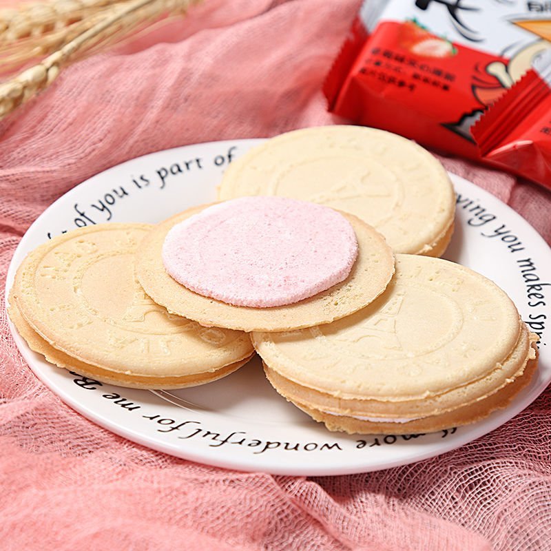 法式煎饼三斤90片夹心饼干蛋糕干薄脆饼干整箱散装鸡蛋