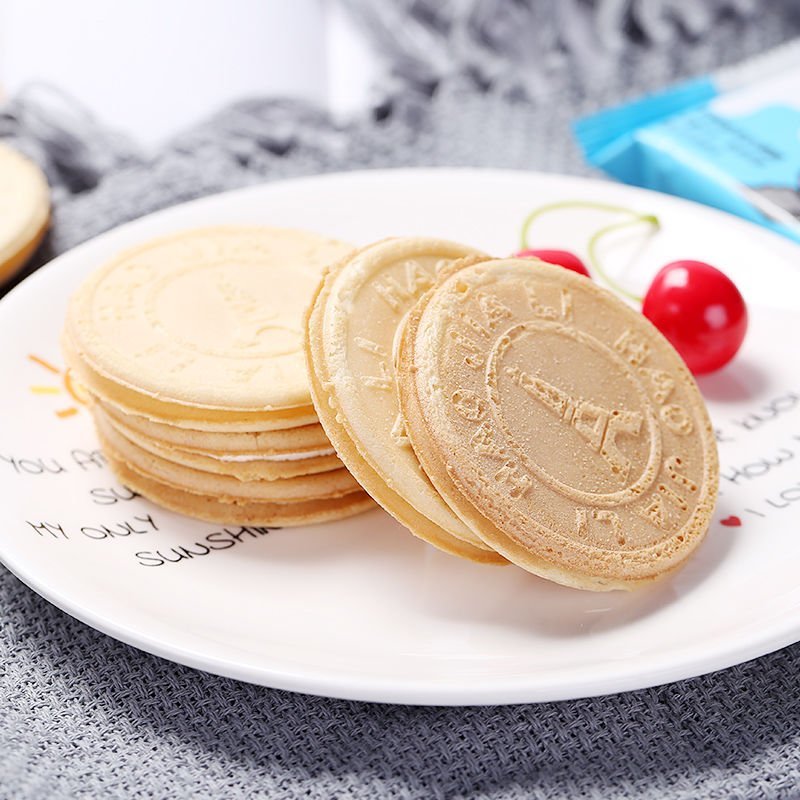 法式煎饼三斤90片夹心饼干蛋糕干薄脆饼干整箱散装鸡蛋